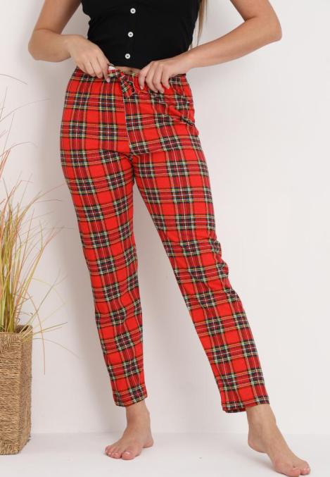 Pantaloni de Pijama Dama ,Culoare Rosu ,Engros